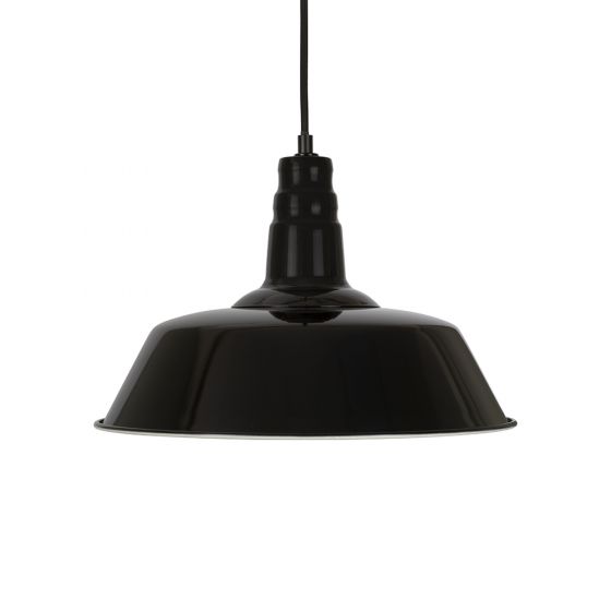 Black Industrial Dish Pendant Light