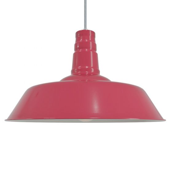 Hot Pink Industrial Pendant Light - Argyll - Soho Lighting