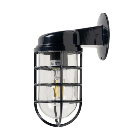 Broadwick Navy Blue IP44 Rated Nautical Bathroom Bulkhead Wall Light ...
