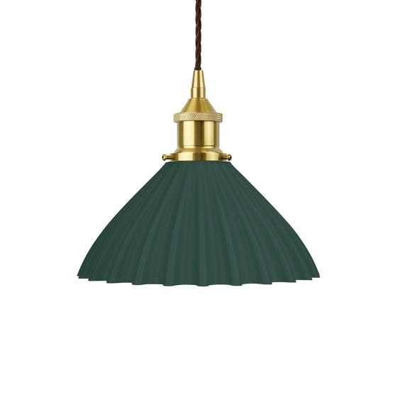 Scallop Shell Emerald Green Pendant Light