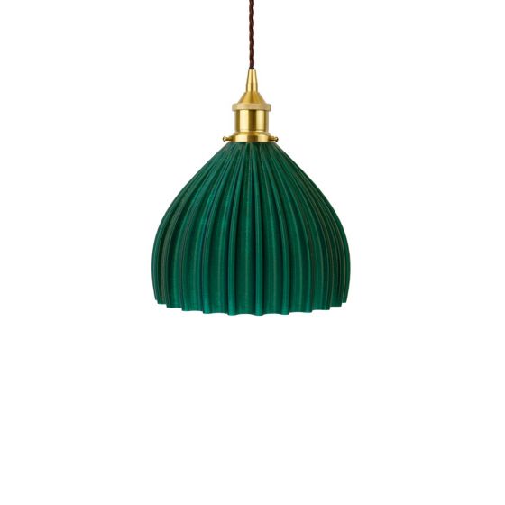 Large Scallop Shell Emerald Green Pendant Light