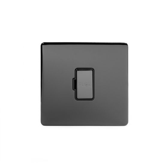 Soho Lighting Black Nickel Fused Connection Unit (FCU) Unswitched 13A DP Blk Ins Screwless