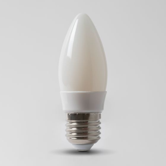 4w E27 3000K Opal Dimmable with white plastic