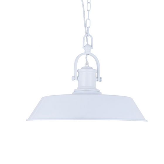 White Industrial Pendant Light