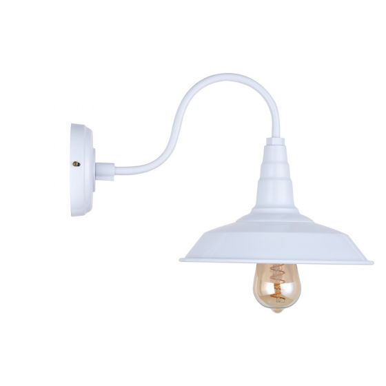 White Industrial Wall Light
