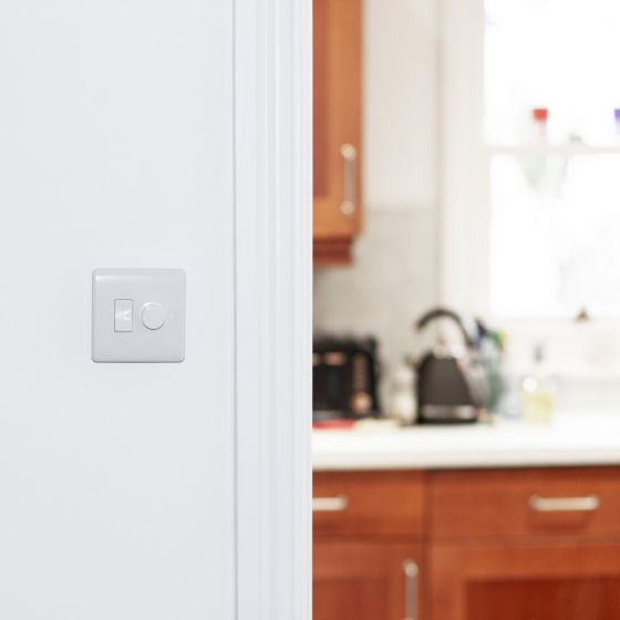 Dimmer and Light Switch Combination Lieber Lighting White dimmer and