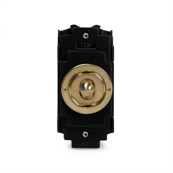 Soho Lighting Brushed Brass 20A 2 Way & Off Retractive LT3-Toggle Switch Module