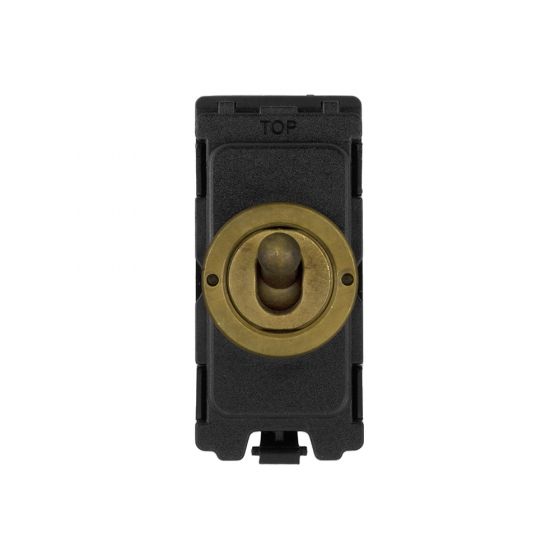 Soho Lighting Vintage Brass 20A Double Pole CM-Grid Toggle Switch Module
