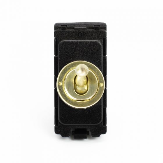 Soho Lighting Brushed Brass 20A 2 Way Retractive CM-Grid Toggle Switch Module