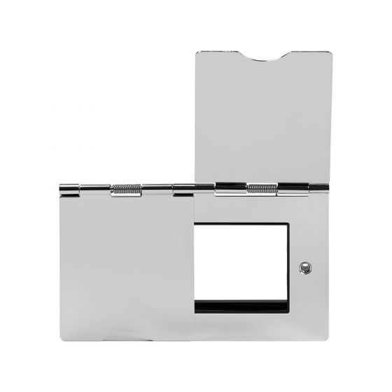 Soho Lighting Polished Chrome Black Insert Flat Plate 4 x25mm EM-Euro Module Floor Plate