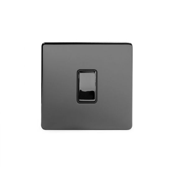 Soho Lighting Black Nickel 1 Gang Retractive Switch Blk Ins Screwless