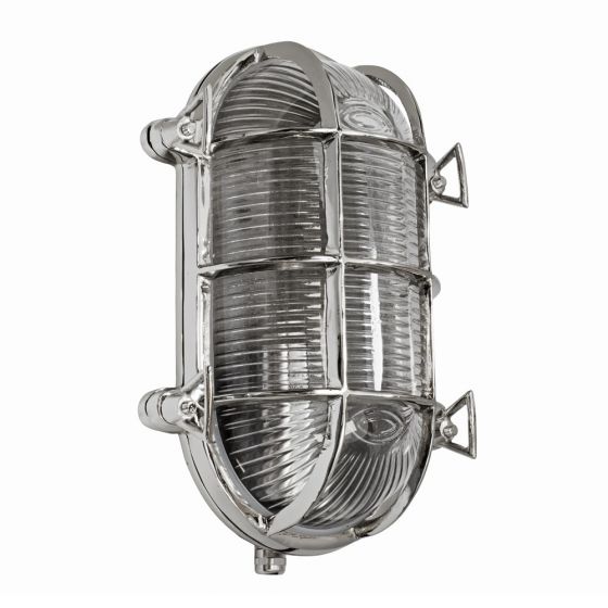 Nickel Bulkhead Bathroom Light