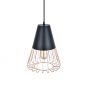 Cambridge Rose Gold Tear Drop Cage Modern Living Room Pendant Light - Soho Lighting