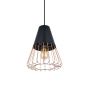 Cambridge Rose Gold Tear Drop Cage Modern Living Room Pendant Light - Soho Lighting
