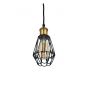 Denman Industrial Black Caged Teardrop Pendant Light - Soho Lighting