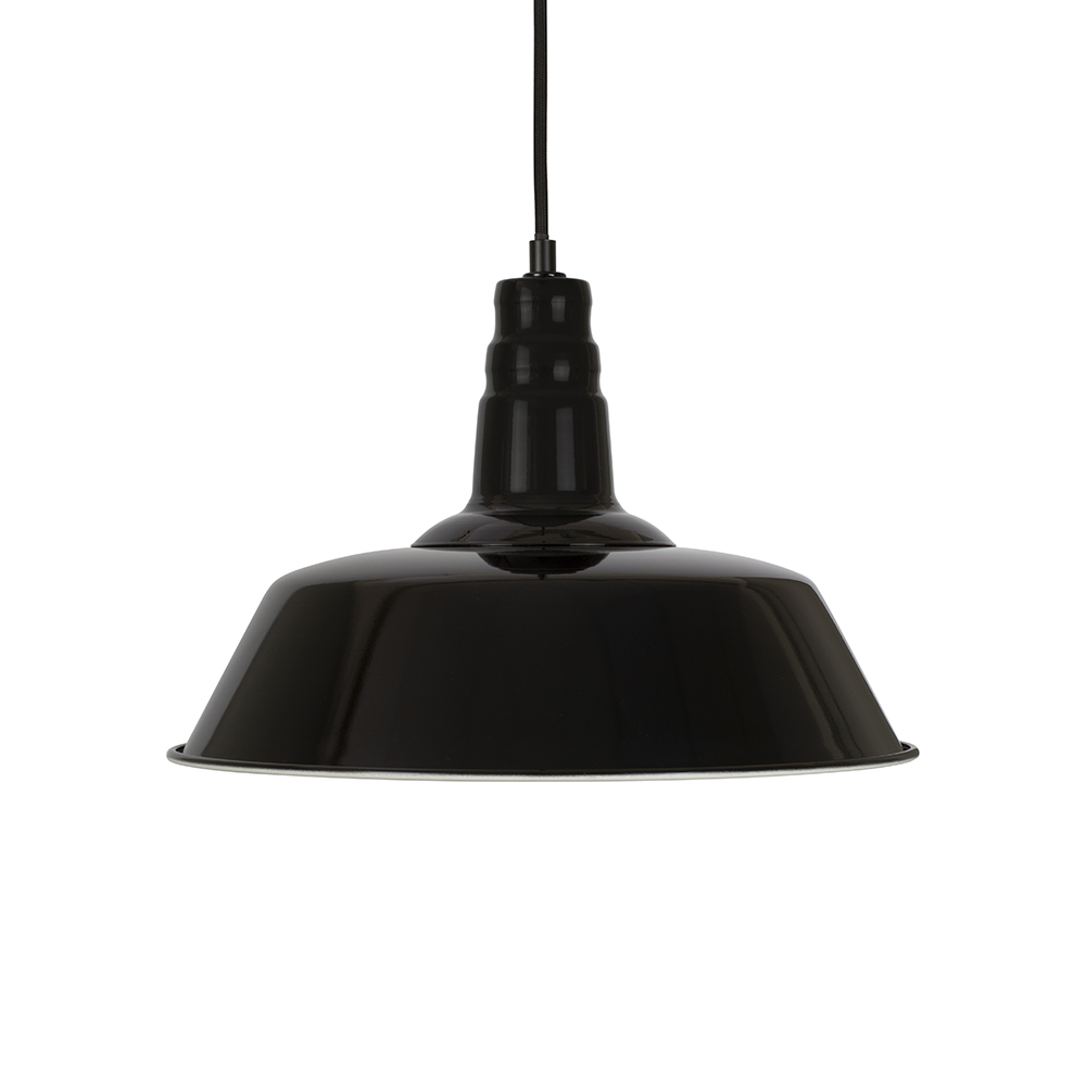 Soho Lighting Black/Light Gloss Industrial Pendant - Argyll