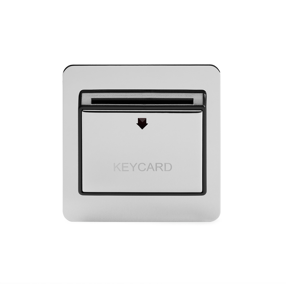 Soho Lighting Flat Plate Polished Chrome 32A Key Card Switch With