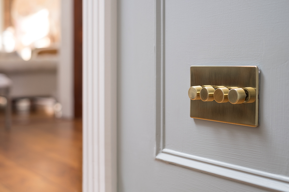 Luxury Brushed Brass Dimmer Switch