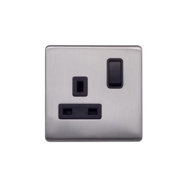 Cheap brushed chrome sockets and switches