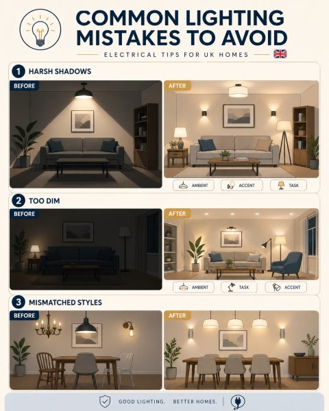 Common lighting mistakes to avoid at home